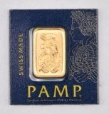 PAMP Suisse 1 Gram 999.9 Gold Ingot/Bar.