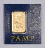 PAMP Suisse 1 Gram 999.9 Gold Ingot/Bar.