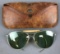 Vintage Aviator Sunglasses w/ Leather Case