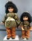 Lot of 2 : Doll Pair - Big Sister and Little Sister