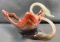 Art Glass Swan Bowl