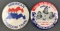 Lot of 2 : Vintage Pinback Buttons