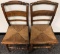 Set of 2 : Wooden Chairs w/ Cane Seats