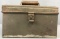 Antique 19th Century Metal Document Box w/ Wooden Handle