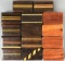 Group of 14 wooden snuff boxes