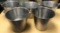 Group of 5 Galvanized Steel Pails