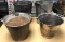 Group of 4 metal pails