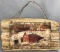 Noah Miller & Sons Buggy and Harness Shop Amish Tin Sign mounted on wood