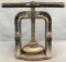 Vintage cast iron screw press