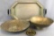 Group of 4 Vintage Metal bowls and tray