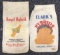 Group of 2 vintage seed bags