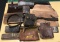 Group of 15 assorted vintage leather bags and more