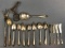 Collection of Sterling Silver Teaspoons, Butter Knives, and Servers