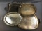 Group of 4 : Silver Plate Trays