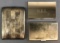 Group of Vintage Silver Plate Card Holders + Cigarette Case