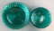 Jeannette Ultramarine (Blue Green) Swirl Depression Glass