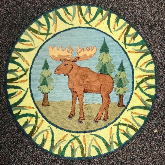 Vintage Moose Rug