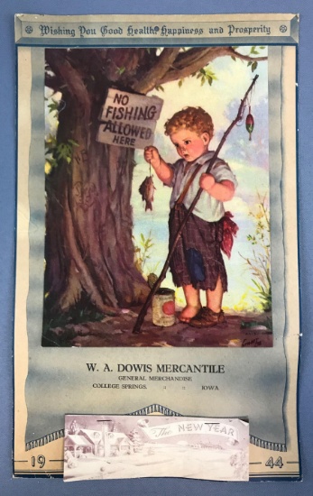 1944 W A Dowis Mercantile Calendar