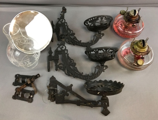 Antique Wall Mount Oil Lamps