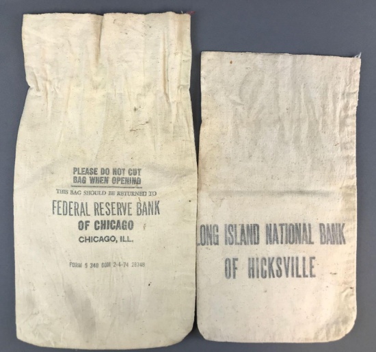 Group of 2 : Canvas Bank Bags