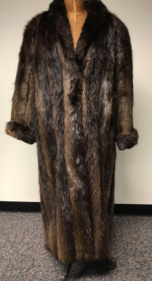 Vintage Full Length Beaver Fur Coat