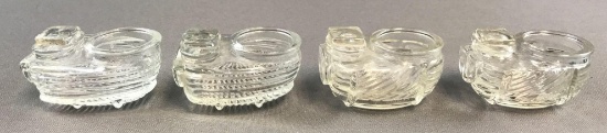 Group of 4 : Vintage Glass Candy Containers