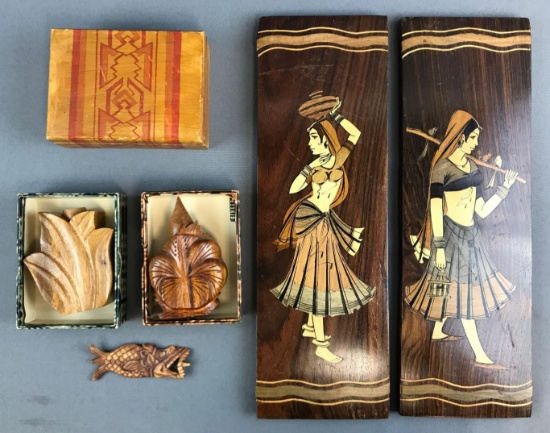 Group of Wall Art, Hawaiian Perfume Bottles + more