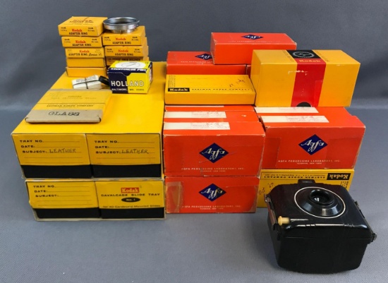 Group of Camera, Accessories, and Vintage Slides
