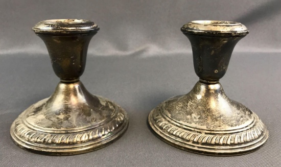 Vintage Sterling Silver Weighted Candle Holders