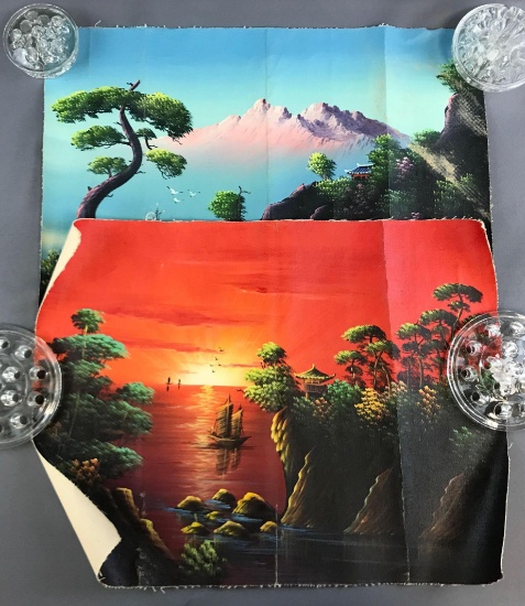 Lot of 2 : Paintings on Canvas