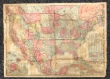 Antique (1898) Map of United States