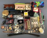 Collection of 50+ Pieces : Miscellaneous Vintage Accessories, Coins and Jewelry