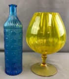 Group of 2 : Decorative Colored Glass Vessels