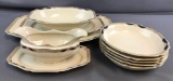 Group of 9 : Vintage H&C Selb China - Platters, Soup Bowls, and Servers