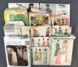 Group of Vintage Sewing Patterns : Vogue, Butterick, McCalls, and Simplicity