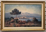 Framed Landscape : Oil on Canvas Board