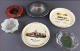 Group of 6 : Vintage Advertising Ashtrays + more