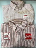 Group of 2 : Uniform Shirts - Coca-Cola and Miller High Life