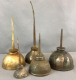 Collection of 5 : Antique Oil Cans