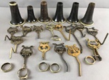 Group of 20+ : Vintage Clarinet Bells, Music Lyres/ Music Holders + more