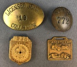 Group of 4 : Vintage Fob + Pins
