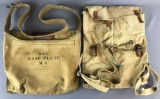 Group of 2 Vintage 1940s Military Canvas Bags
