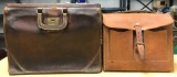 Group of 2 vintage leather bags