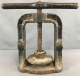 Vintage cast iron screw press