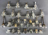 Group of 25 assorted Vintage Antique Glass cabinet and drawer pulls