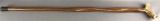 Wood cane with stag handle