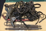 Large group of Leather Horse Harnesses and more