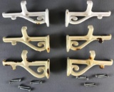 Group of 6 cast iron brackets