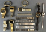 Group of 15 assorted watches and watch bands