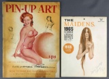 Vintage 1965 calendar and Pin-Up Art book-risque, nude